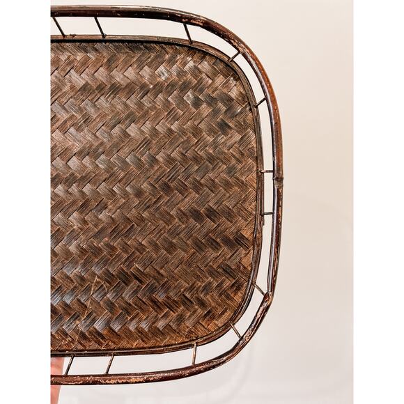 Dark Woven Wicker‎ Rattan Serving Tray - Picture 2 of 4